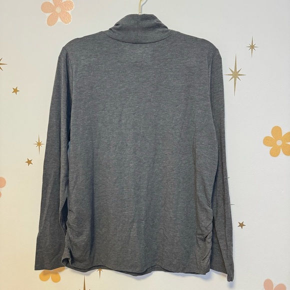 Gray Long Sleeve Cowl Neck Top - Picture 4 of 4